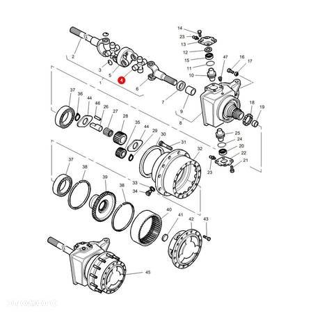 Krzyżak półosi 30x83 Massey Ferguson 3764883M91 Oryginał - 4