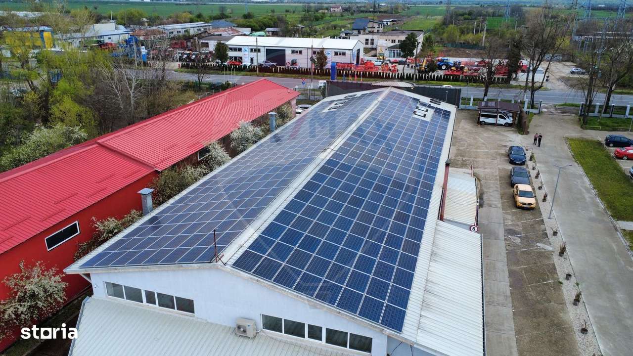 Hale + birouri, teren 5900 mp, 32 m la DN5, fotovoltaice, Giurgiu-1