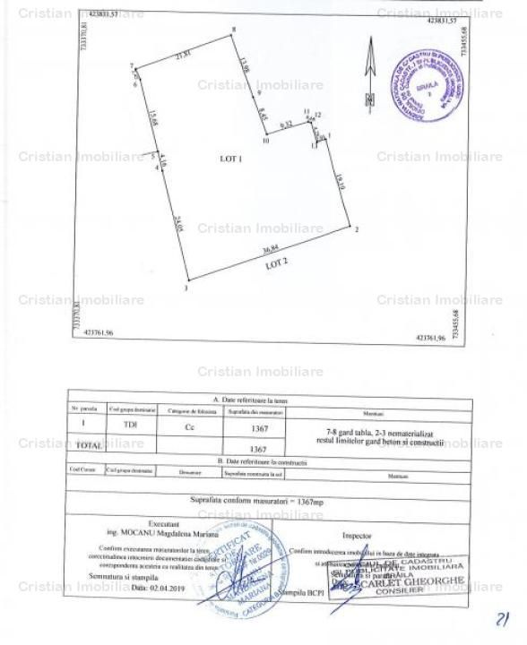 ULTRACENTRAL Teren 1400mp  25m deschidere 143Euro/mp  ID:3459