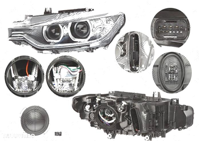 Far Bmw Seria 3/ 3 GT (F30/31/34/35), 01.2012-06.2015, fata, stanga/dreapta, Combi, SEDAN, fara producator masina logo; xenon; cu daytime running light; D1S+LED+PY21W; electric; fara unitate control; fara - 1