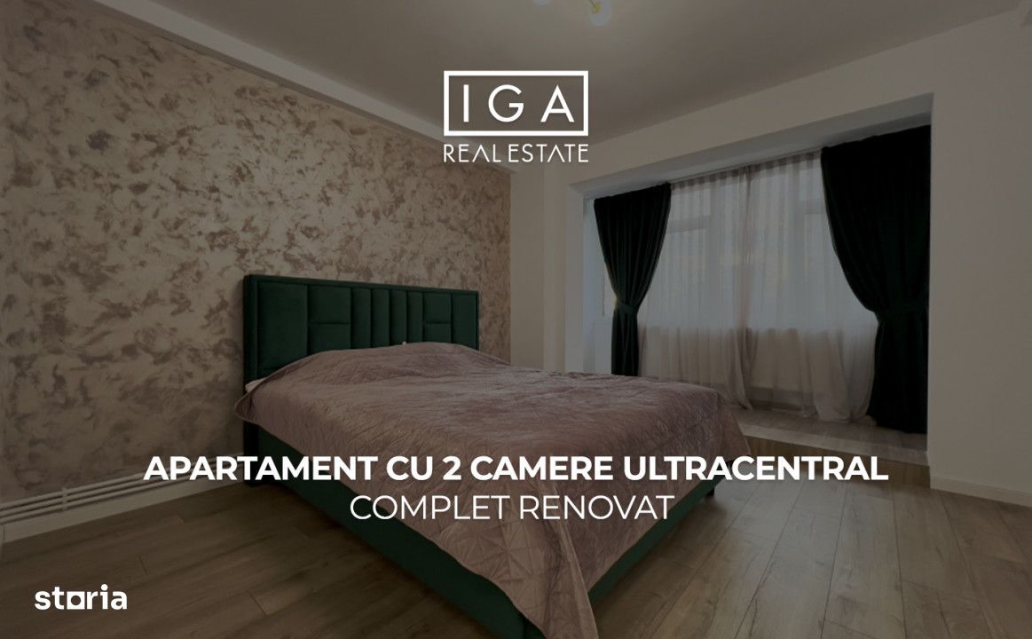 Apartament cu 2 camere ultracentral complet renovat