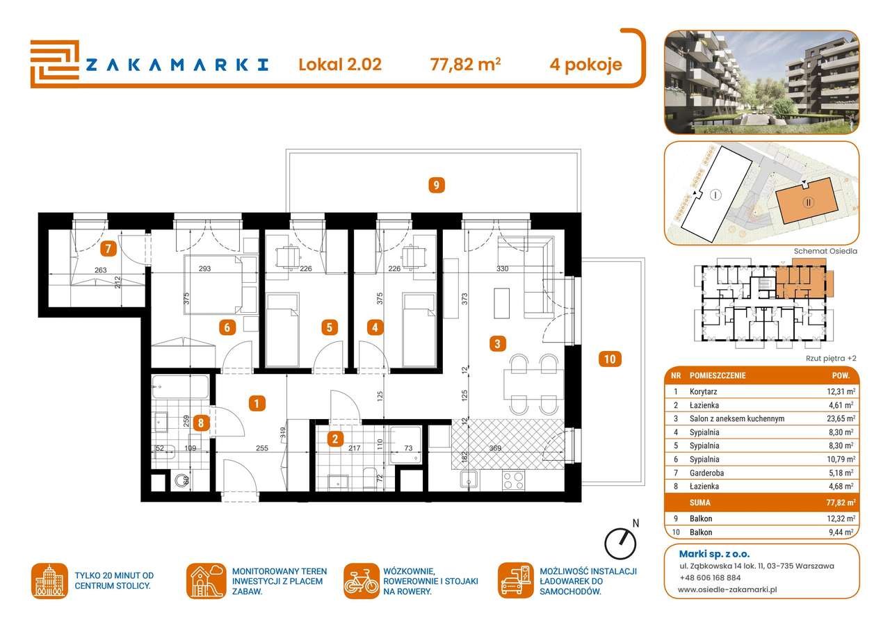 Zakamarki | mieszkanie 4-pok. | B2/2/02 - Pełny obrazek: 2/8