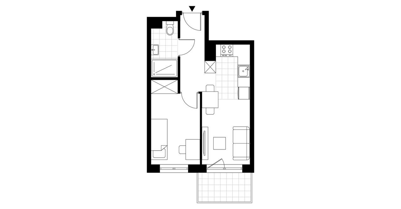 ul. Glogera | mieszkanie 2-pok. | G_22 - Pełny obrazek: 4/9