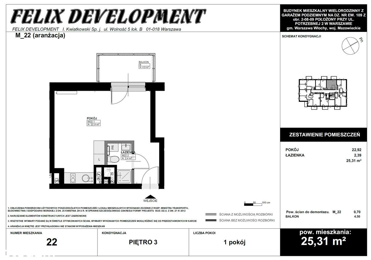 Gotowa kawalerka w nowym budynku, super komunikacja, 3 parki w okolicy - Pełny obrazek: 4/4