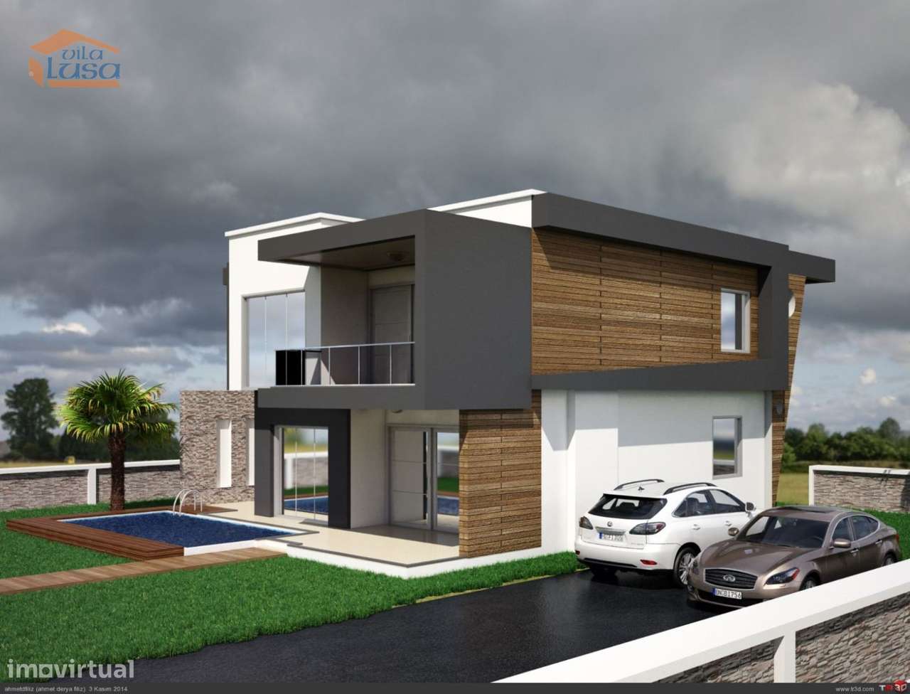 Lote Terreno centro Canelas construção Moradia 4 Frentes - Grande imagem: 1/14