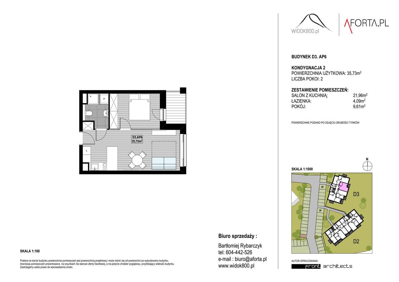 Widok800 | mieszkanie 2-pok. | D3.AP6 - Pełny obrazek: 2/5