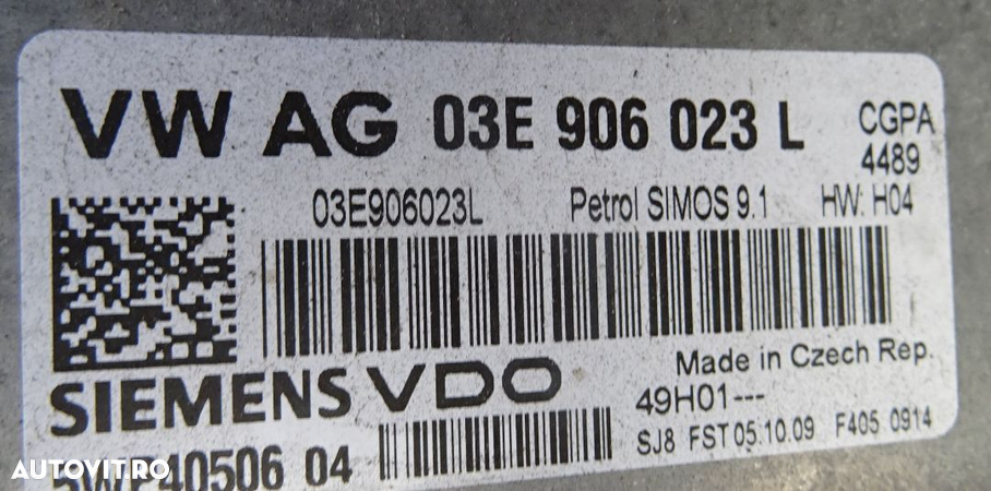 Calculator motor Volkswagen Polo 1.2 benzina CGP din 2010 - 2