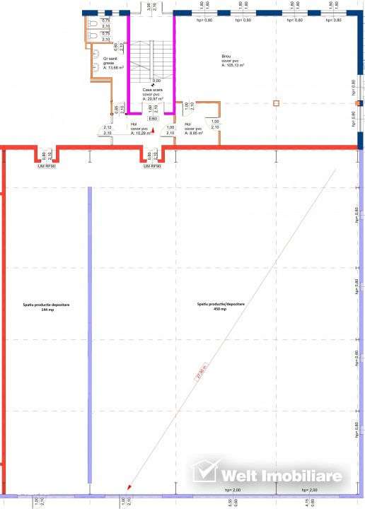 Spatiu depozitare sau productie 600mp, birouri si anexe 150mp, Tetarom - Imagine principală: 2/4