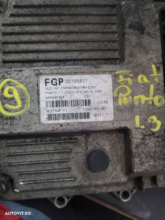Ecu calculator motor Fiat punto 1.3 cod: 55195817 mjd 6jf p3 - 1