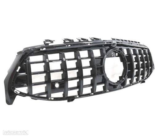 GRELHA FRONTAL PARA MERCEDES CLA W118 19- GTR STYLE PRETO BRILHANTE - 4