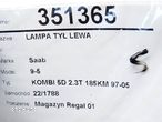 LAMPA TYŁ LEWA SAAB 9-5 Kombi (YS3E) 1998 - 2009 2.3 t 136 kW [185 KM] benzyna 2001 - 2009 5142252 - 6