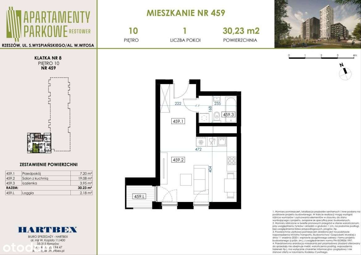 Apartamenty Parkowe | mieszkanie 1-pok. | 459 - Pełny obrazek: 2/7