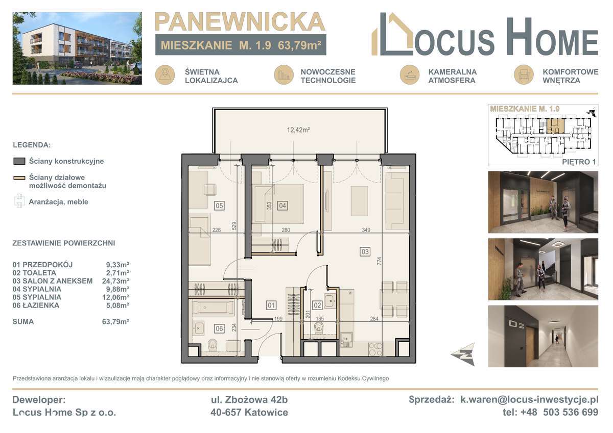 Kameralny budynek  z windą - Katowice Panewniki - Pełny obrazek: 3/10