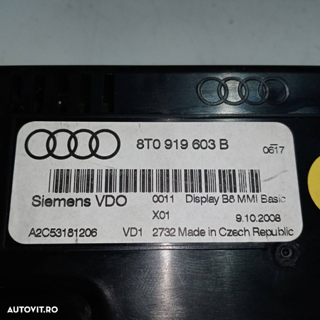 Display bord Audi A4 B8 2008 | 8T0919603B | A2C53181206 - 4