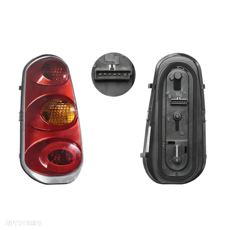 Lampa spate, stop Smart FORTWO/CITY COUPE/CABRIO (MC01), 2004-12.2006 Model Coupe, stanga/dreapta, amber flasher, fara suport becuri, EU - 1