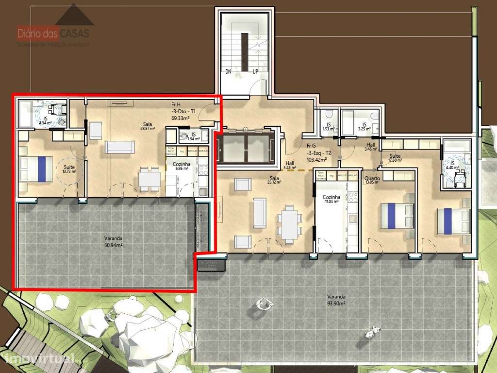 Apartamento T1 Novo - Coimbra, Santa Clara - Grande imagem: 4/5