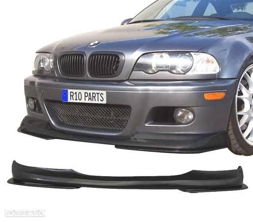 SPOILER LIP DIANTEIRO PARA BMW E46 98-07 LOOK M3 PRETO BRILHANTE - 1