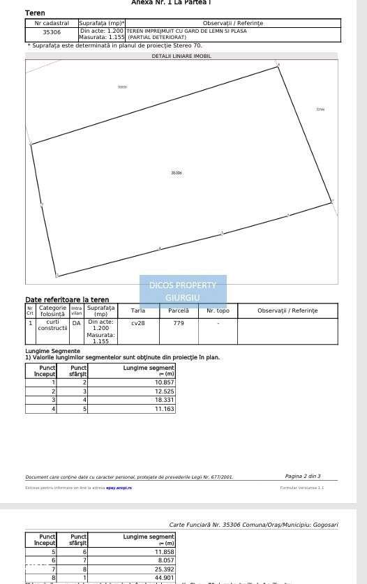 Teren intravilan 1.200 mp – Gogoșari, Giurgiu - Imagine principală: 3/4