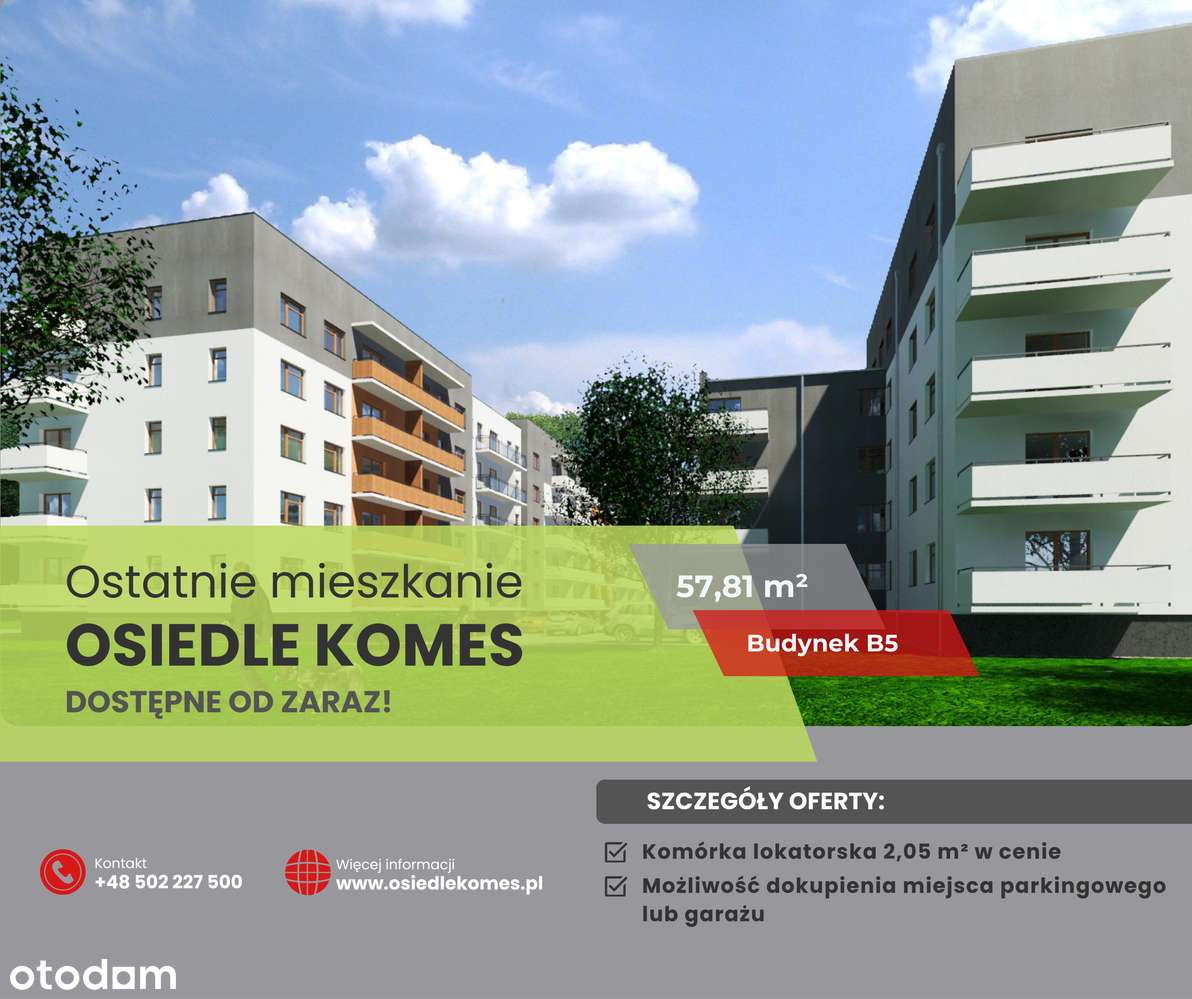 Dostępne od zaraz - Nowe, 3-pokojowe mieszkanie w Słubicach, Os. Komes-0