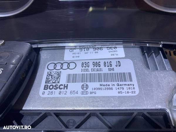 Kit Pornire ECU Calculator Motor Audi A4 B7 2.0TDI BRE 2004 - 2008 Cod 03G906016JD / 0281012654 - 2