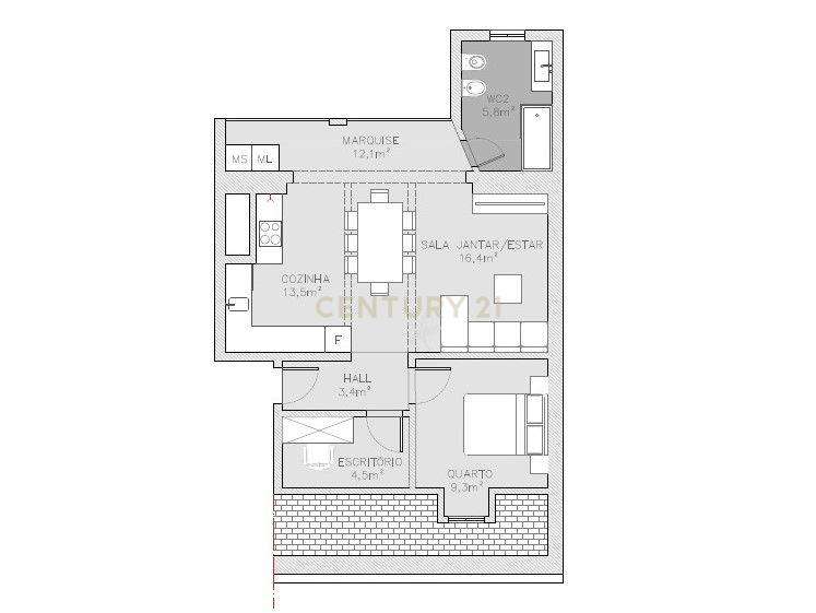 Apartamento Renovado em open-space na Penha de França, Lisboa-20