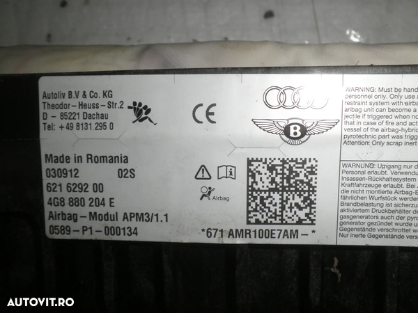 Airbag pasager Audi A8 4H, A6 C7, A7 , 4G8880204E - 3