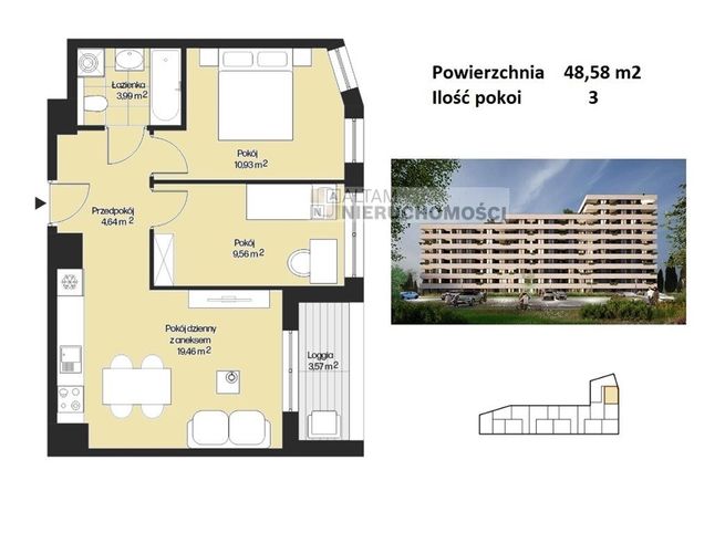 3pok 49m2 balkon|park|tramwaj|Mistrzejowice|0%