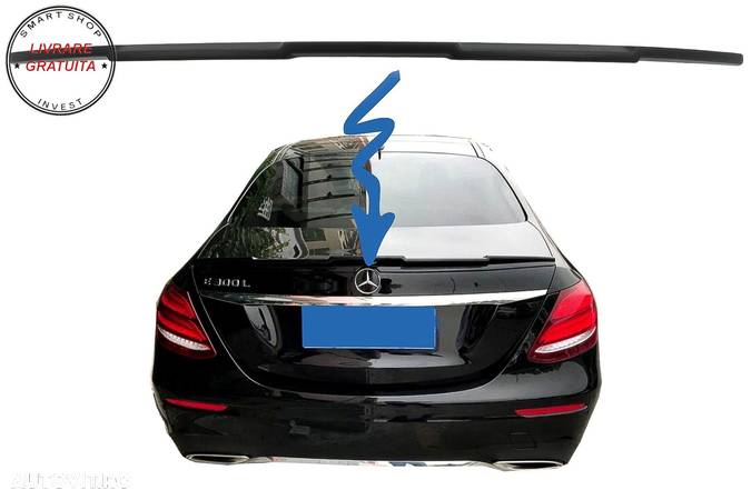 Eleron Portbagaj Mercedes E-Class W213 Sedan (2016-2019) Negru Mat- livrare gratuita - 1