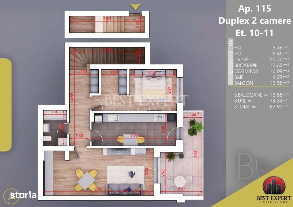 2 camere-8 min Metrou Teclu- Loc de parcare Bonus/Mutare Rapida - Imagine principală: 3/5