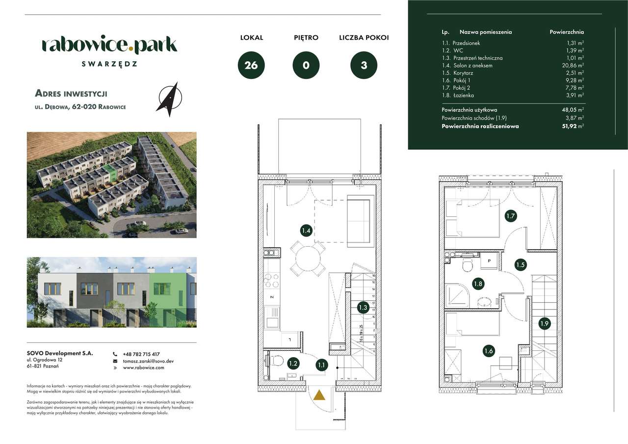 Rabowice Park Swarzędz | etap 2 | 3-pok. | B2/26 - Pełny obrazek: 2/7