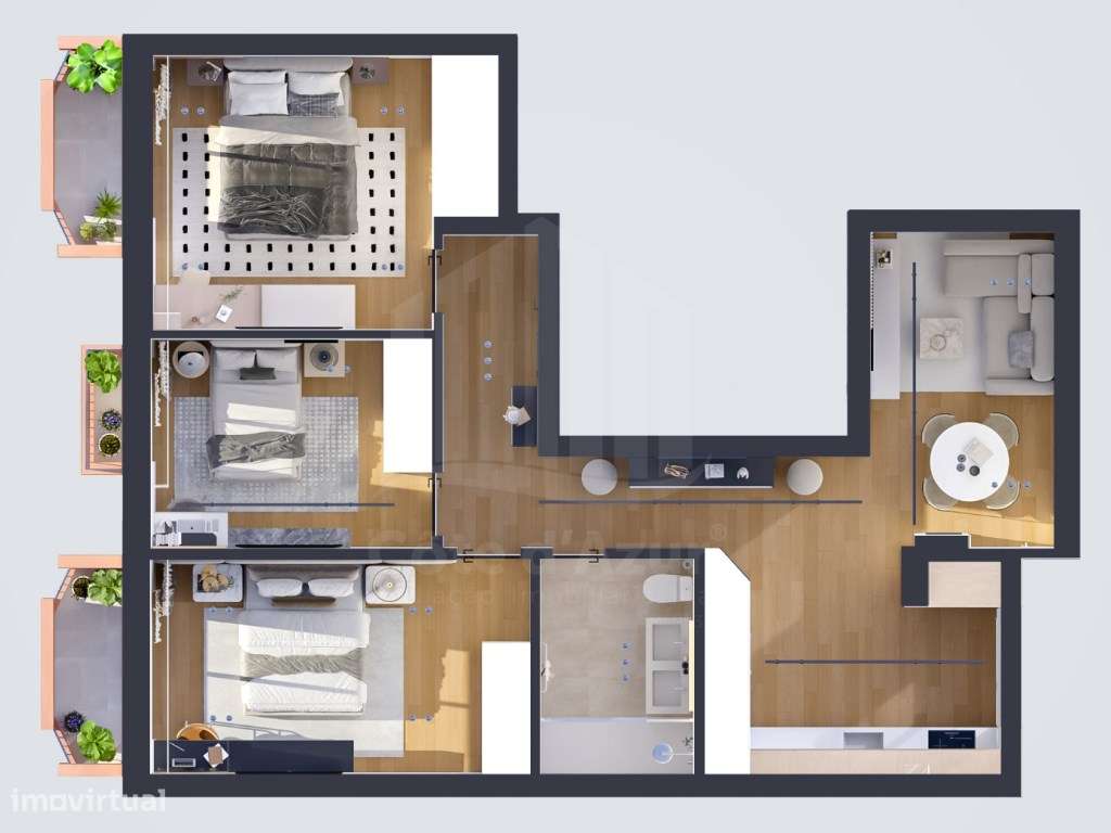 T3 com Duas Varandas junto ao Parque da Cidade - Conforto, Luz e Lo...-11