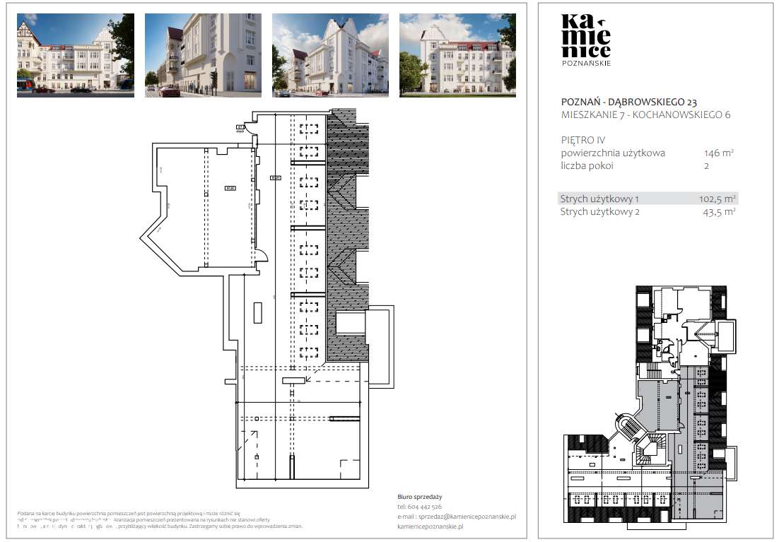 Lokal na poddaszu możliwość adaptacji na 5 mieszkań Kochanowskiego 6-2