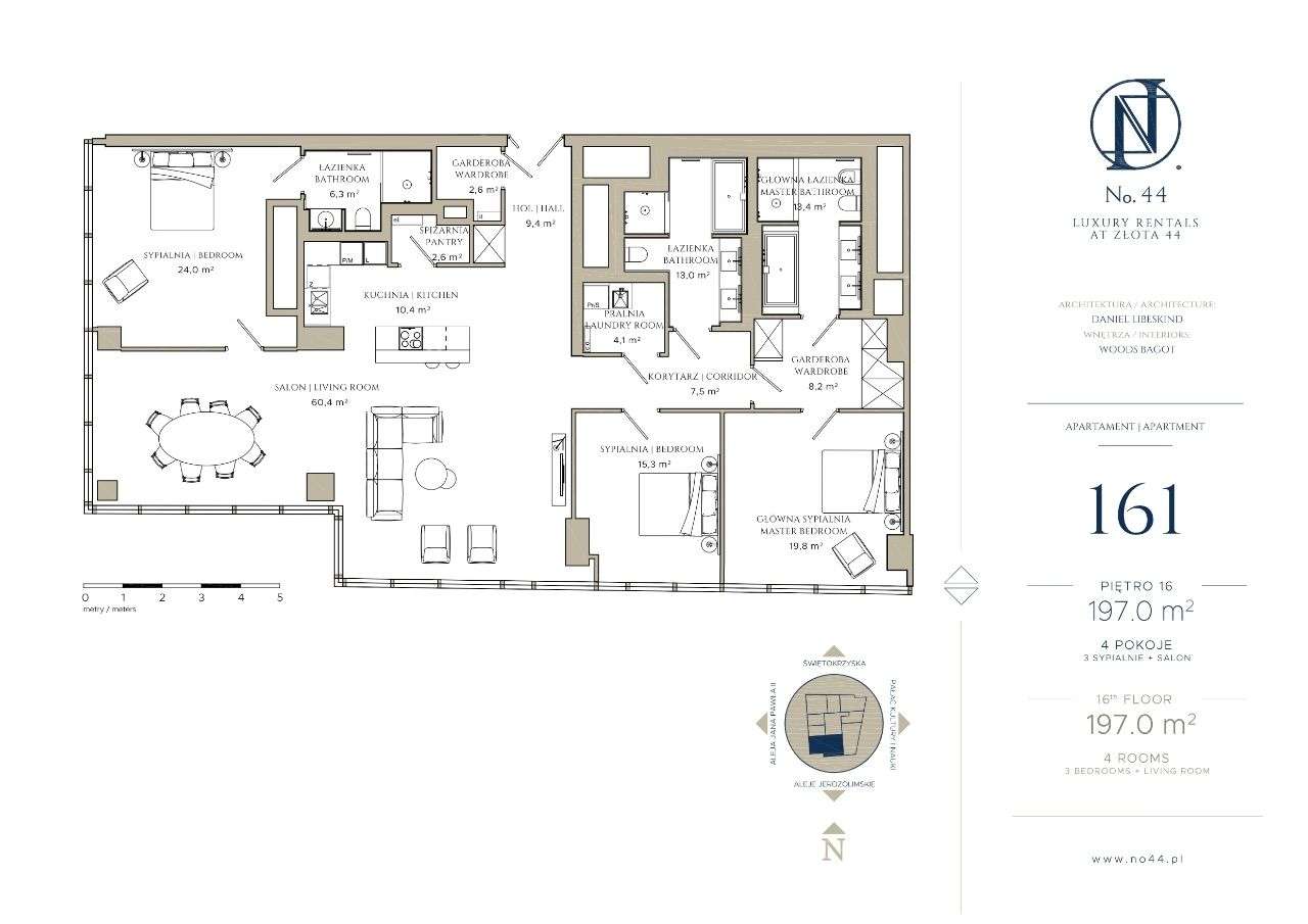 Apartament 4-pokojowy na Złotej 44 BEZ PROWIZJI-19