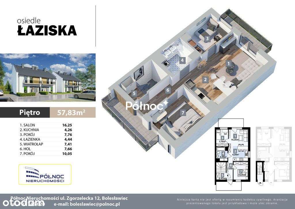 Nowe, 3 pok., parking na 2 auta, strych, 2 balkony-3