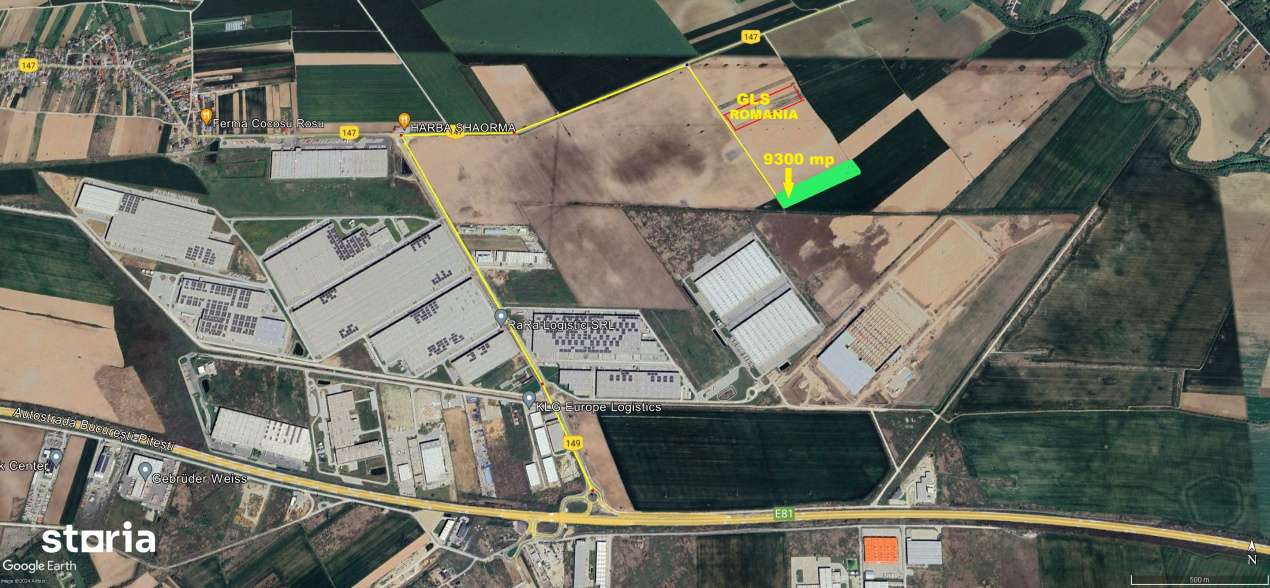 Parc industrial A1(km 23) teren 4300mp-9300mp-4