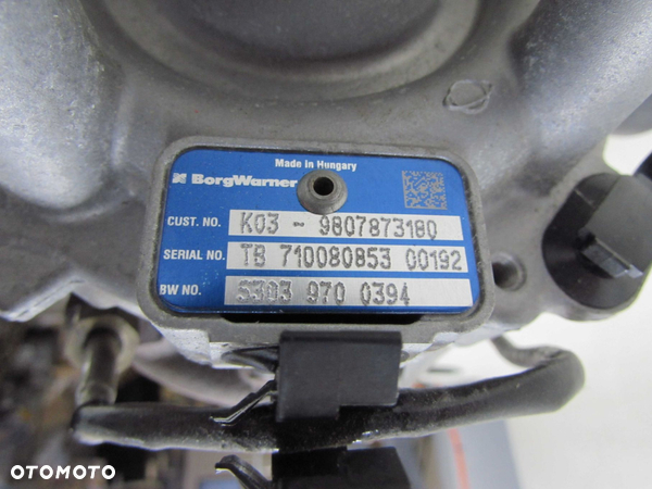 FORD MONDEO KUGA JUMPY 2.0 TDCI EURO 6 TURBOSPREZARKA TURBINA 9807873180 53031015184 BORGWARNER - 10