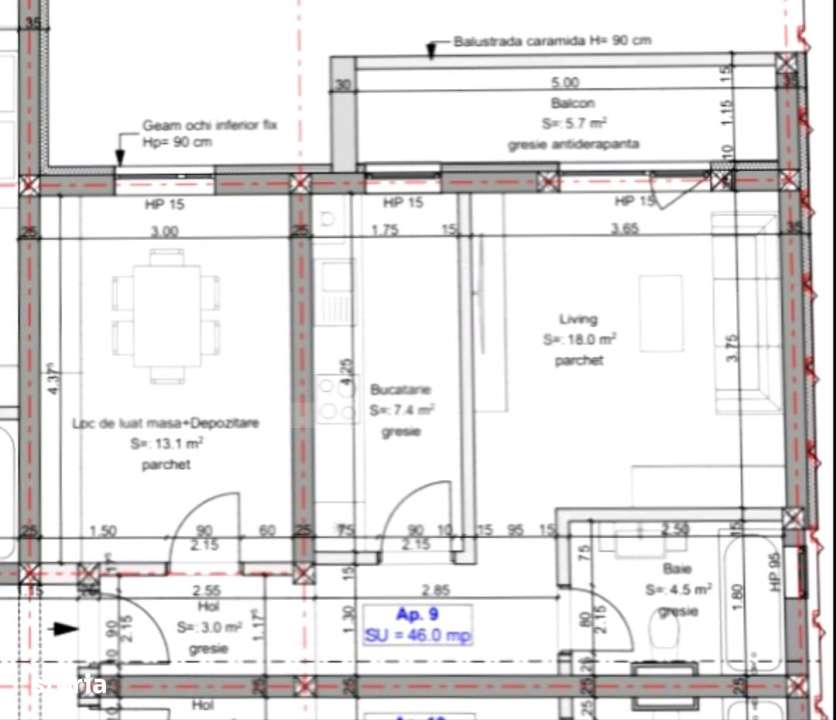 Apartament 1 camera, 46 mp utili zona Braytim-Urseni - Imagine principală: 1/2