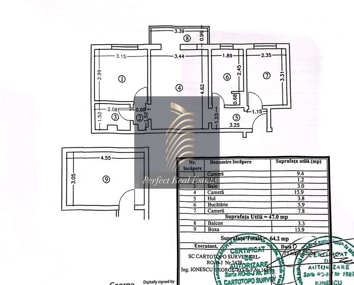 De vânzare –  EXCLUSIVITATE! Apartament 3 camere, semi confort I,-2