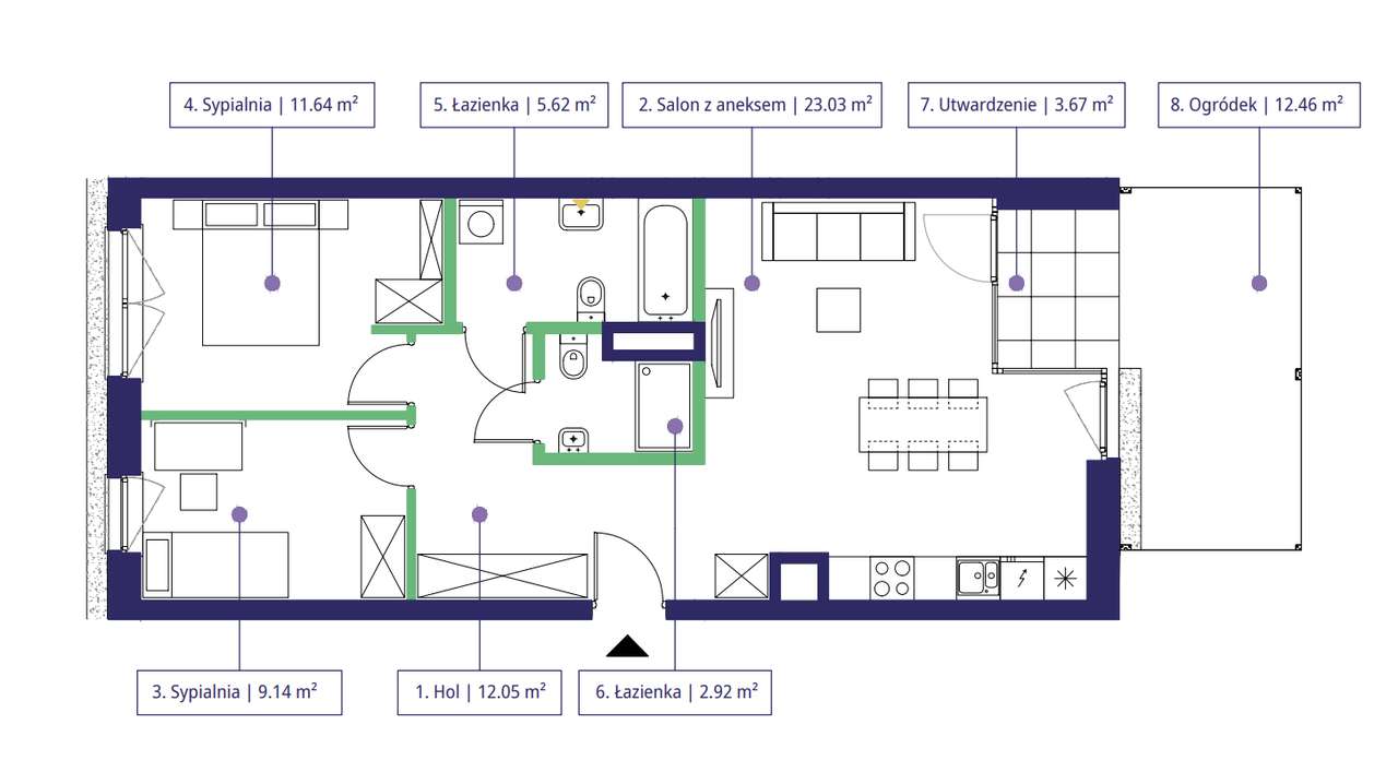 Rozkładowe 3 pokoje z ogródkiem na TERAZ | Mokotów-5