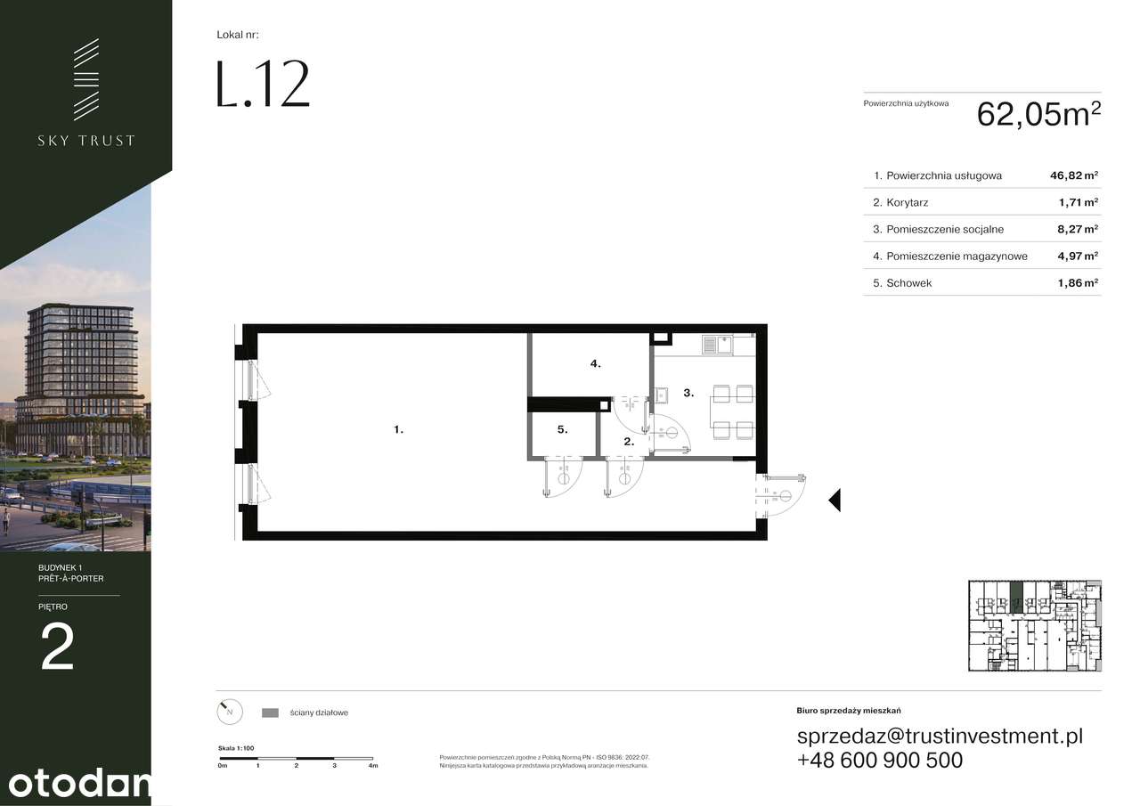 Sky Trust  | Lokal użytkowy U12 - Pełny obrazek: 3/6