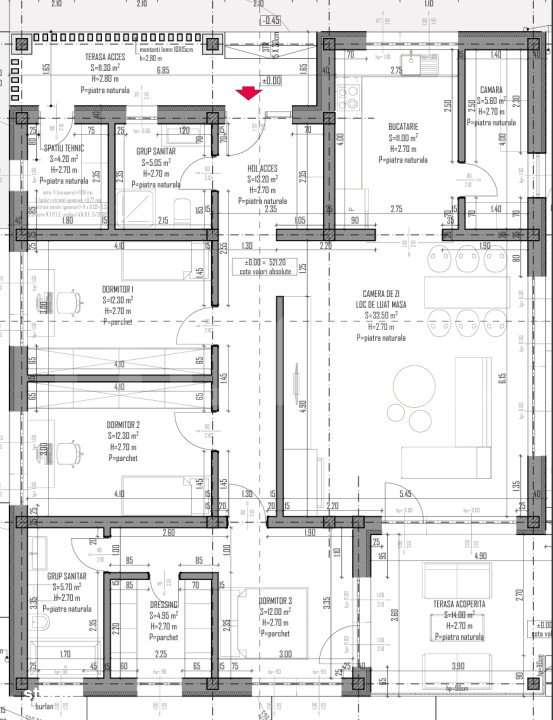 Casa semifinisata pe un nivel, 600mp teren - Imagine principală: 2/10