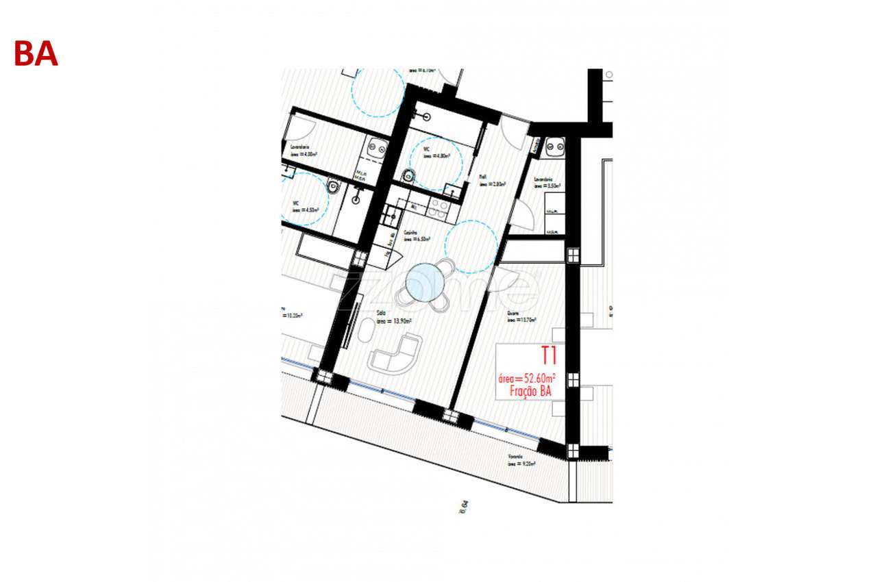 Apartamento T1 c/ Varanda, Freamunde, Paços de Ferreira (Fração BA) - Grande imagem: 2/17