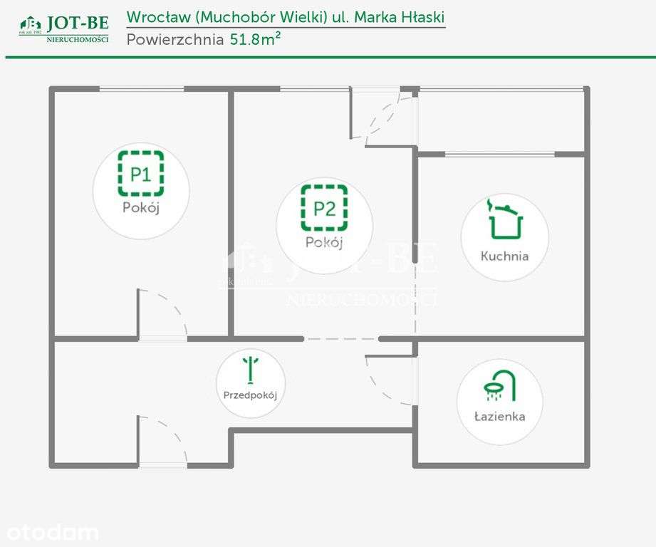 Słoneczne 52m2, balkon, Muchobór, Marka Hłaski-18
