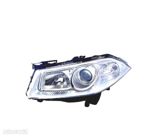 FAROL OPTICA ESQUERDA PARA RENAULT MEGANE 2 06-08 CROMADO - 1