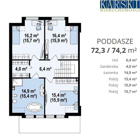 Bliźniak - 152m2, Różnowo, Stan deweloperski-11