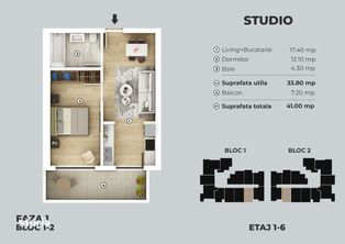 Apartament 2 camere, bloc nou, metrou Berceni - 350 metri
