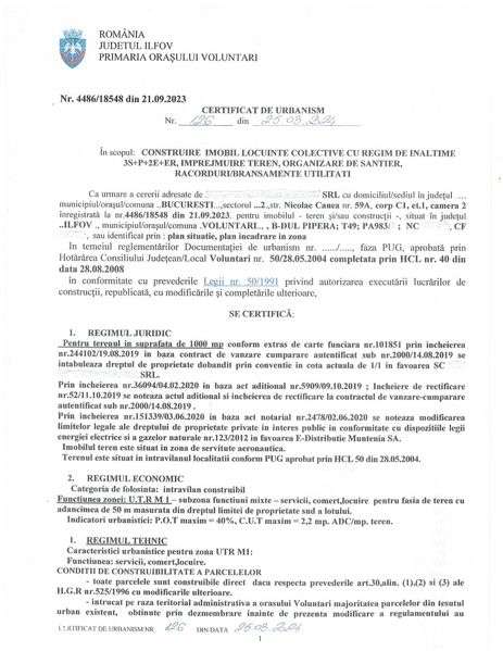 Teren 1000 mp stradal Pipera - Imagine principală: 4/4