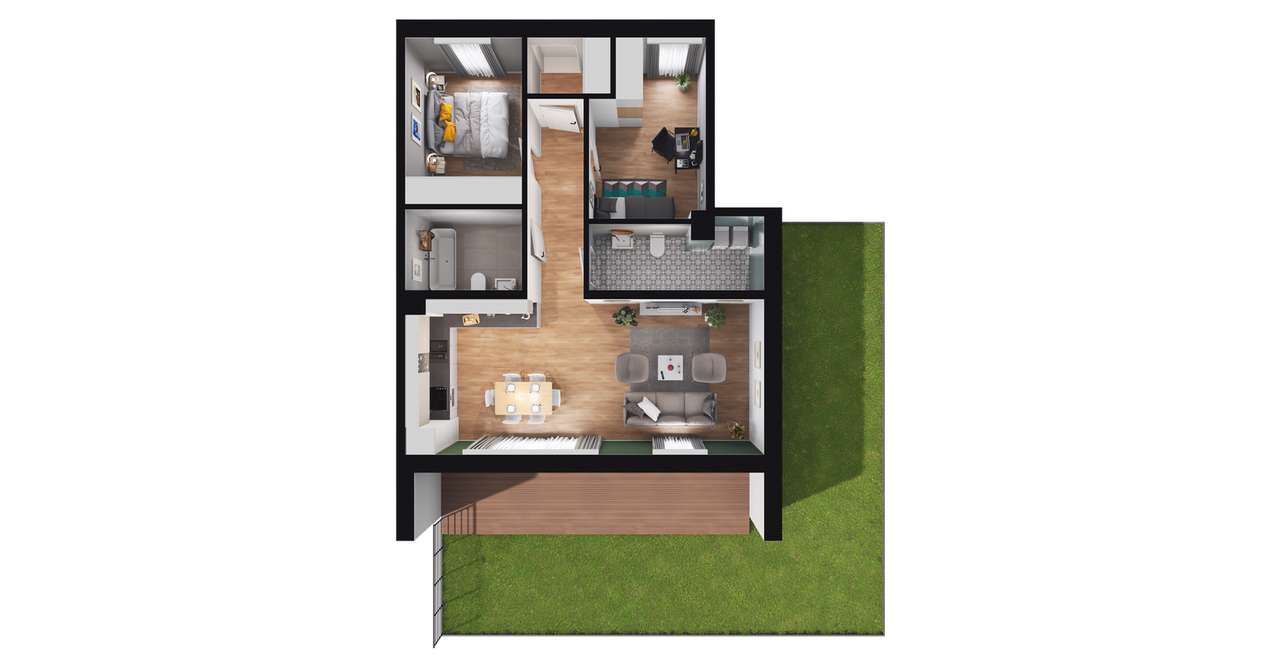 Kawie Wzgórza | apartament 3-pok. | 4_F3_1 - Pełny obrazek: 3/9