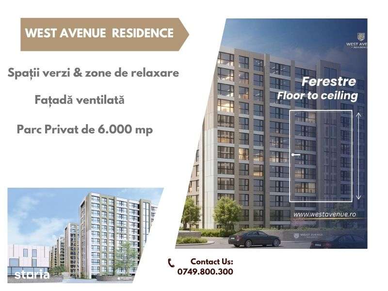 2 camere lung Militari | Complex securizat, West Avenue