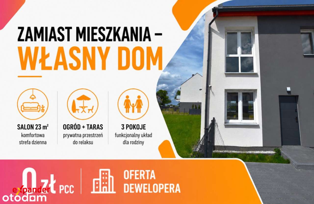 3 pokoje z ogrodem i tarasem
